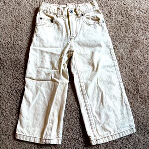New Toddler 3t Gap Kids Wide leg Cream Jeans Pants